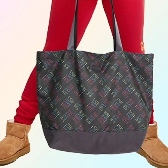 VS PINK RAINBOW TOTE BAG FACE MASK & PANTY BUNDLE - Picture 9 of 11